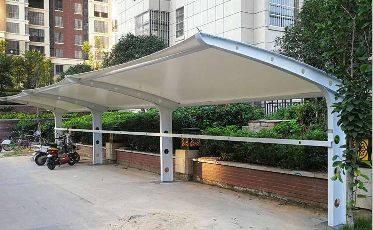 7字型膜結(jié)構(gòu)非機(jī)動(dòng)車(chē)棚—界首市藍(lán)色雅典小區(qū)項(xiàng)目（二）